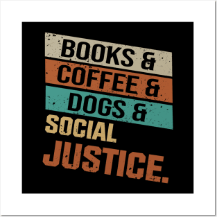 Books and coffee and dogs Posters and Art